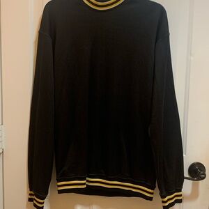 VTG 1970’s Russell Athletic Black and Yellow Men's Sweater prototype